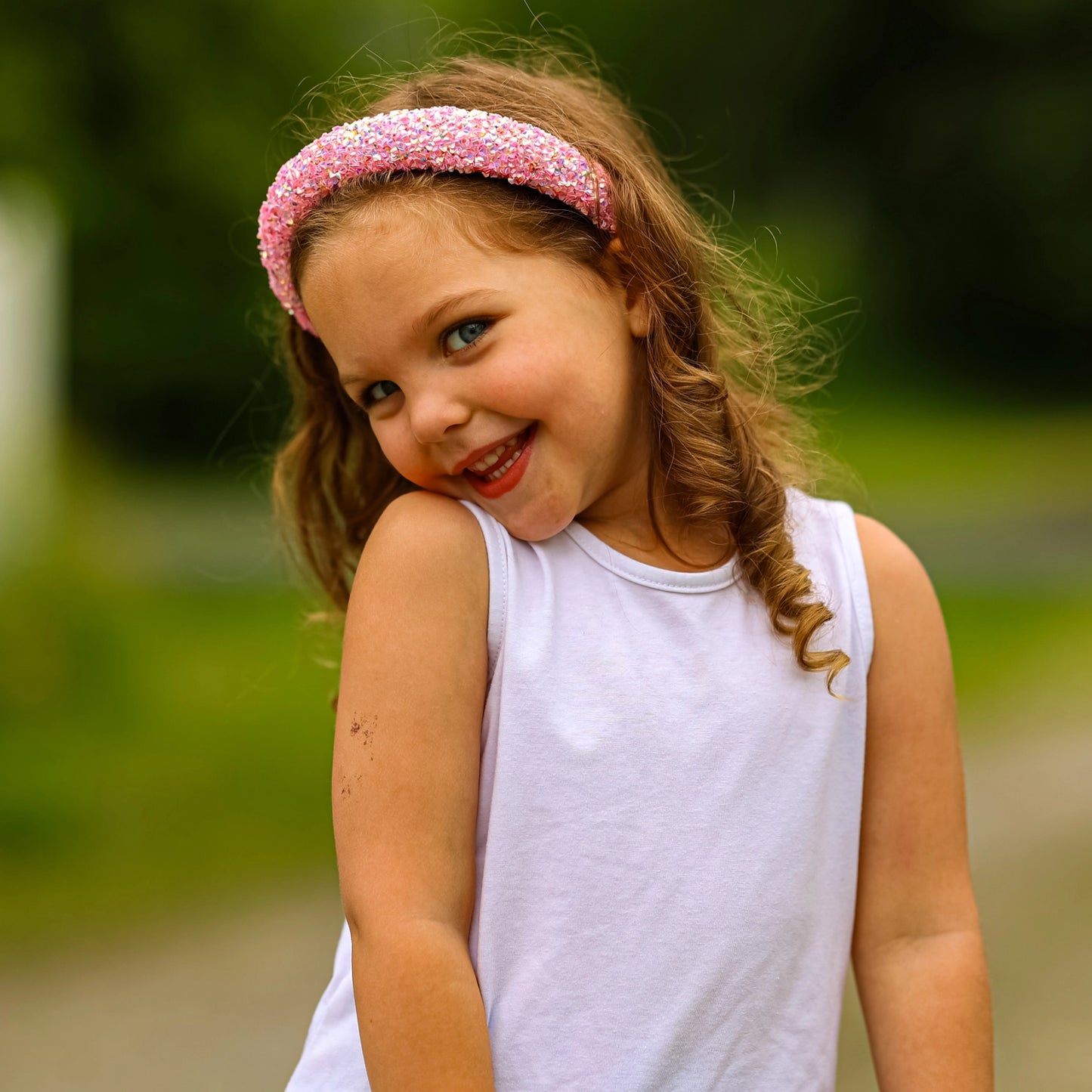 Chunky Sequin Pink Headband