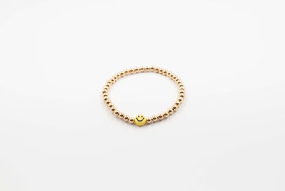 *4mm 14K Gold Filled Be Happy Bracelet*