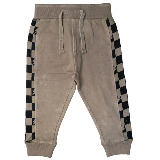 Stone French Terry Enzyme Check Jogger