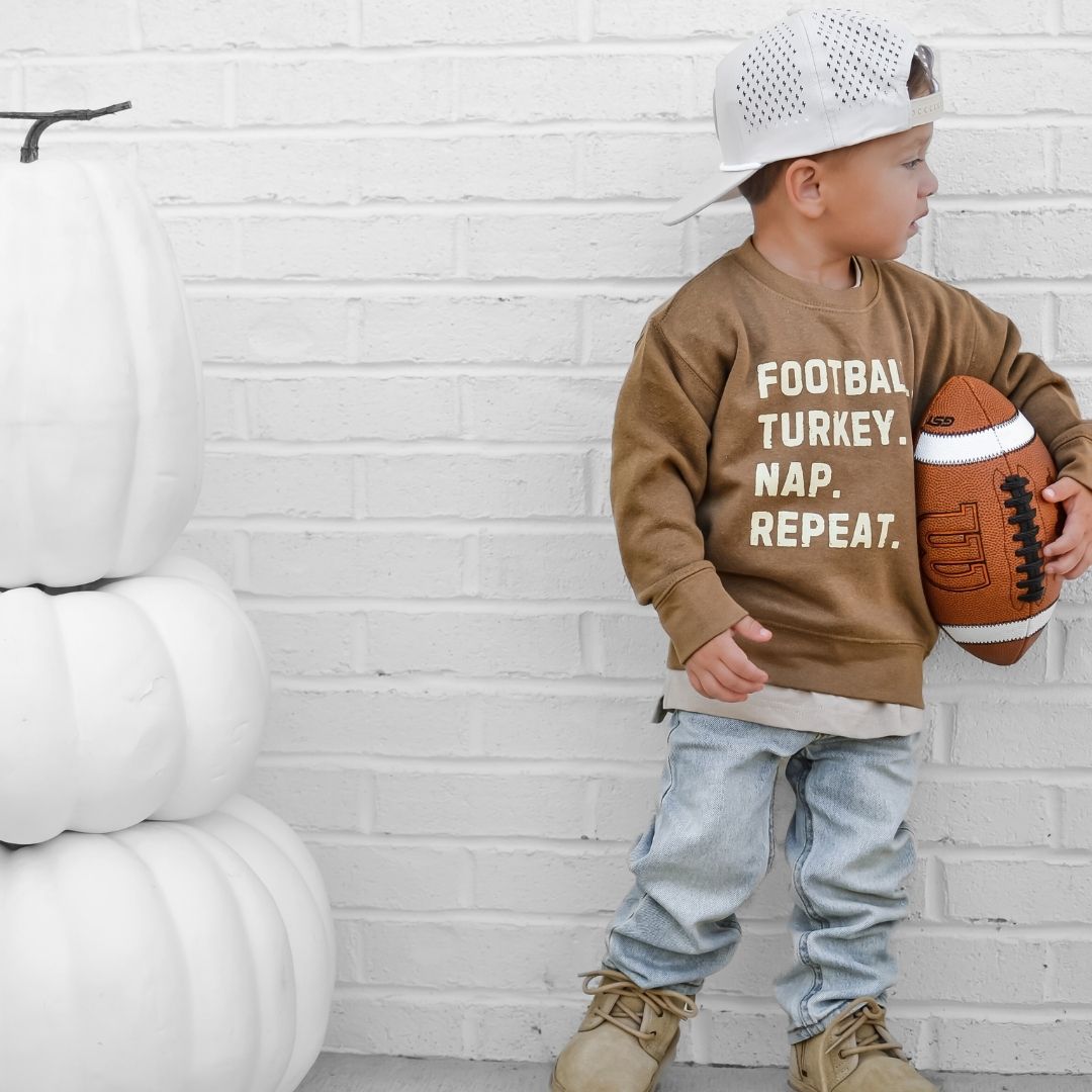 Football Turkey Nap Repeat Sweatshirt