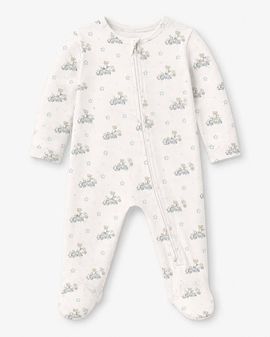 Bear Car Cotton Zipper Footie