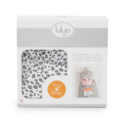 Leopard Hat & Swaddle Set