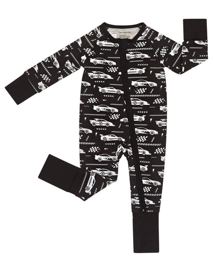 Race Cars Bamboo Zip Romper