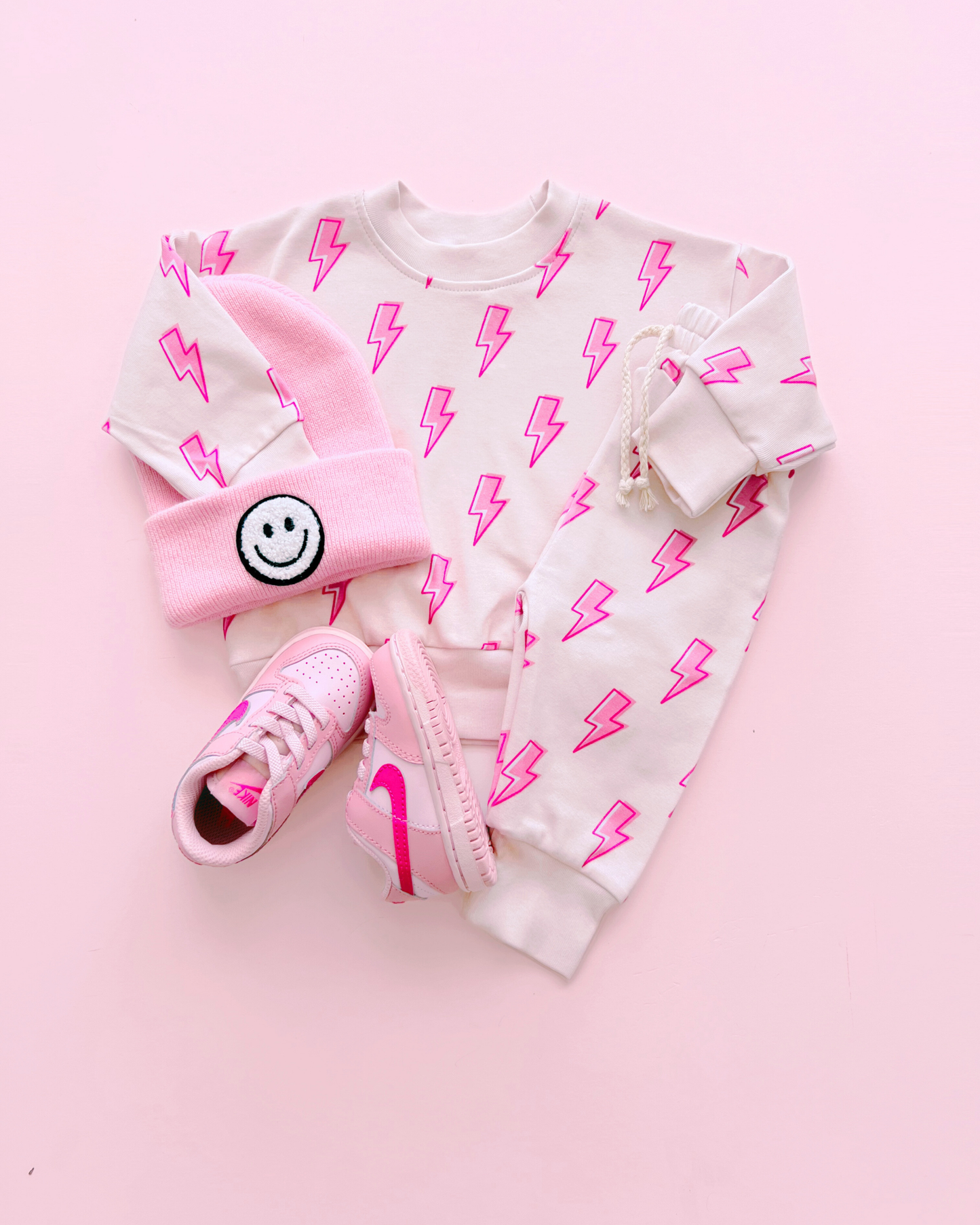Pink Bolts Baby Jogger Set