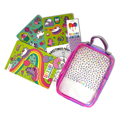 Activity & Coloring Kit - Unicorn Candy Town