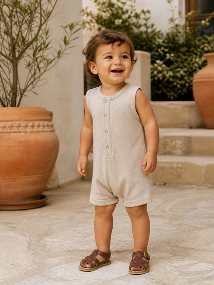 Tan Speckle Ribbed Shortie