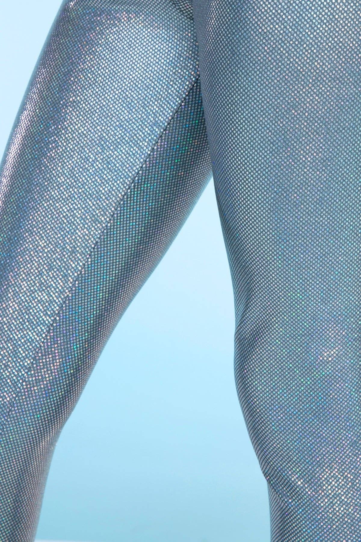 High Shine Long Legging in Charcoal Graffiti Elements