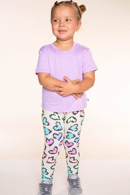 Rainbow Leopard Heart Simply Soft Long Legging