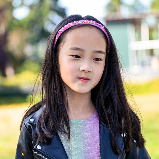 Pink Sprinkles Thin Headband