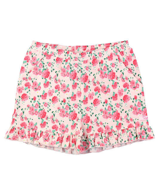 English Roses Knit Ruffle Trim Shorts