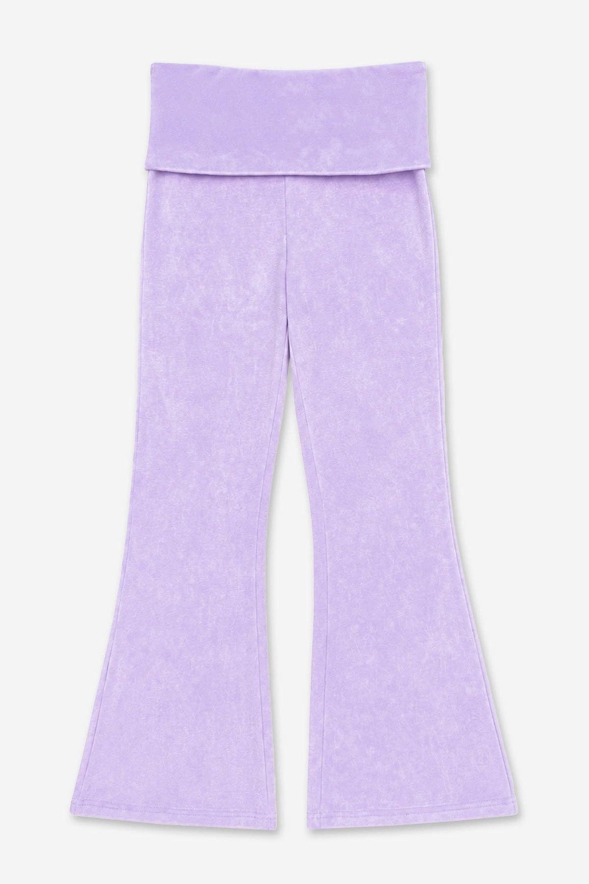 Purple Vintage Washed Foldover Flare