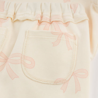 Big Bows Brooklyn Boxy Jogger Set in Milk/Pink
