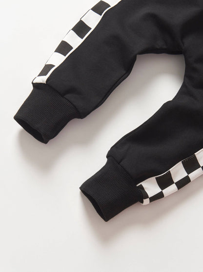 Black Side Checkered Jogger