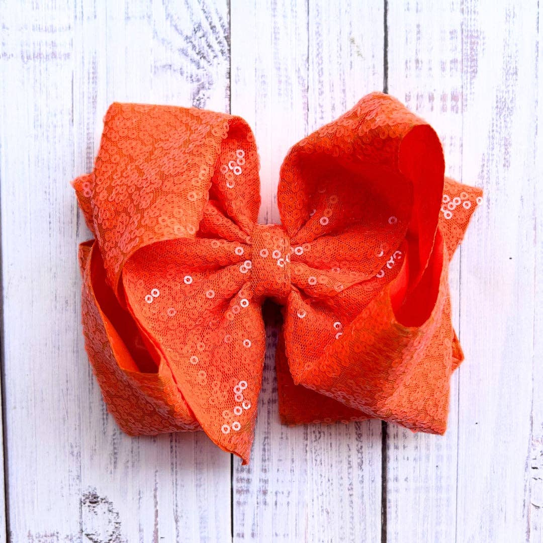 Red Sequin Hair Bow