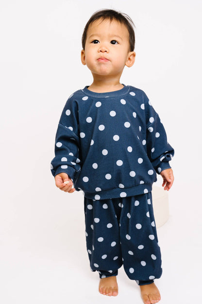 Navy Polka Dot Set