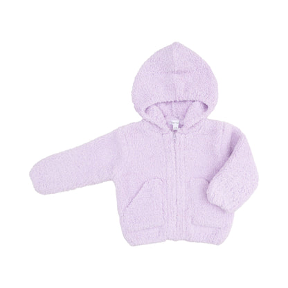 Lavender Chenille Hooded Jacket