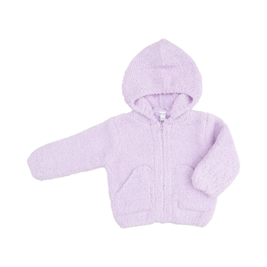 Lavender Chenille Hooded Jacket
