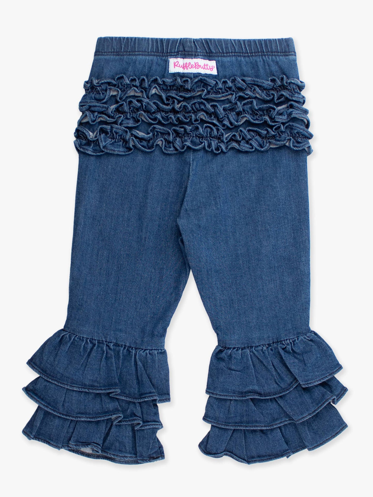 Stretch Denim Flare Pants with Ruffles (Infant)