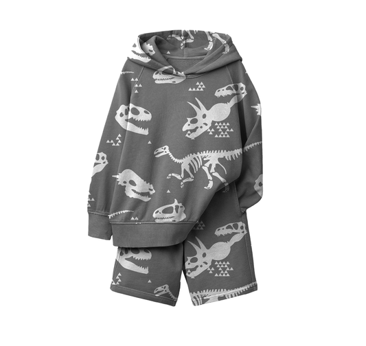 Dino Bones Hoodie + Short Set