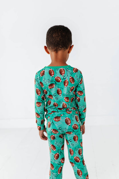 Football Field Bamboo Pajama Set