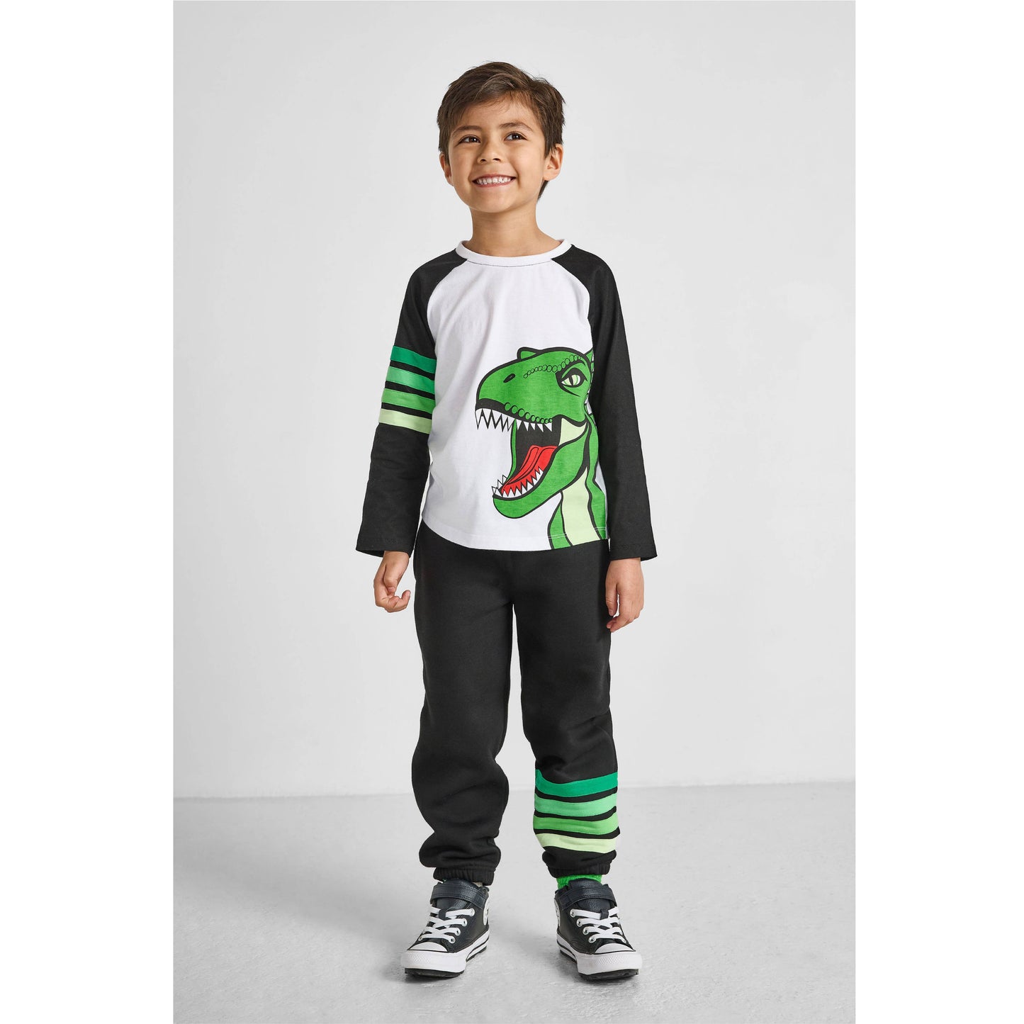 Green Striped Joggers