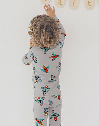 Grey Shooting Star Modal Pajama Set