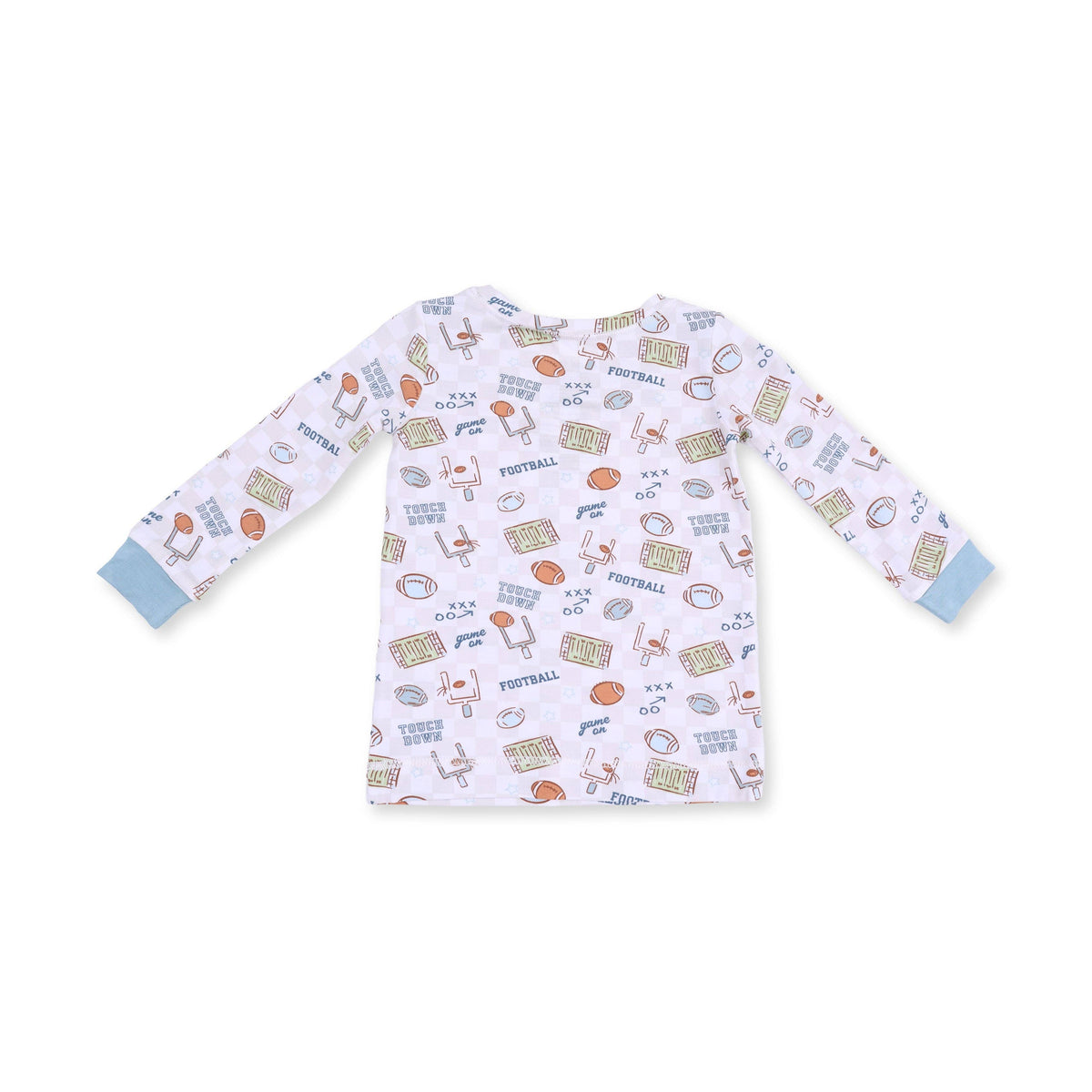 Football Check Bamboo Pajama Set