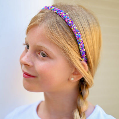 Purple Sprinkles Thin Headband