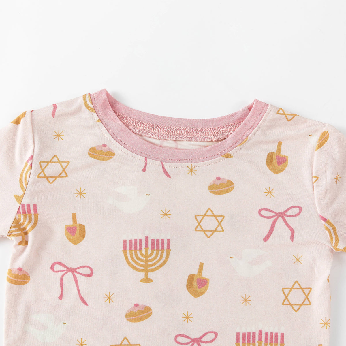 Pretty In Pink Hanukkah Bamboo Pajama Set