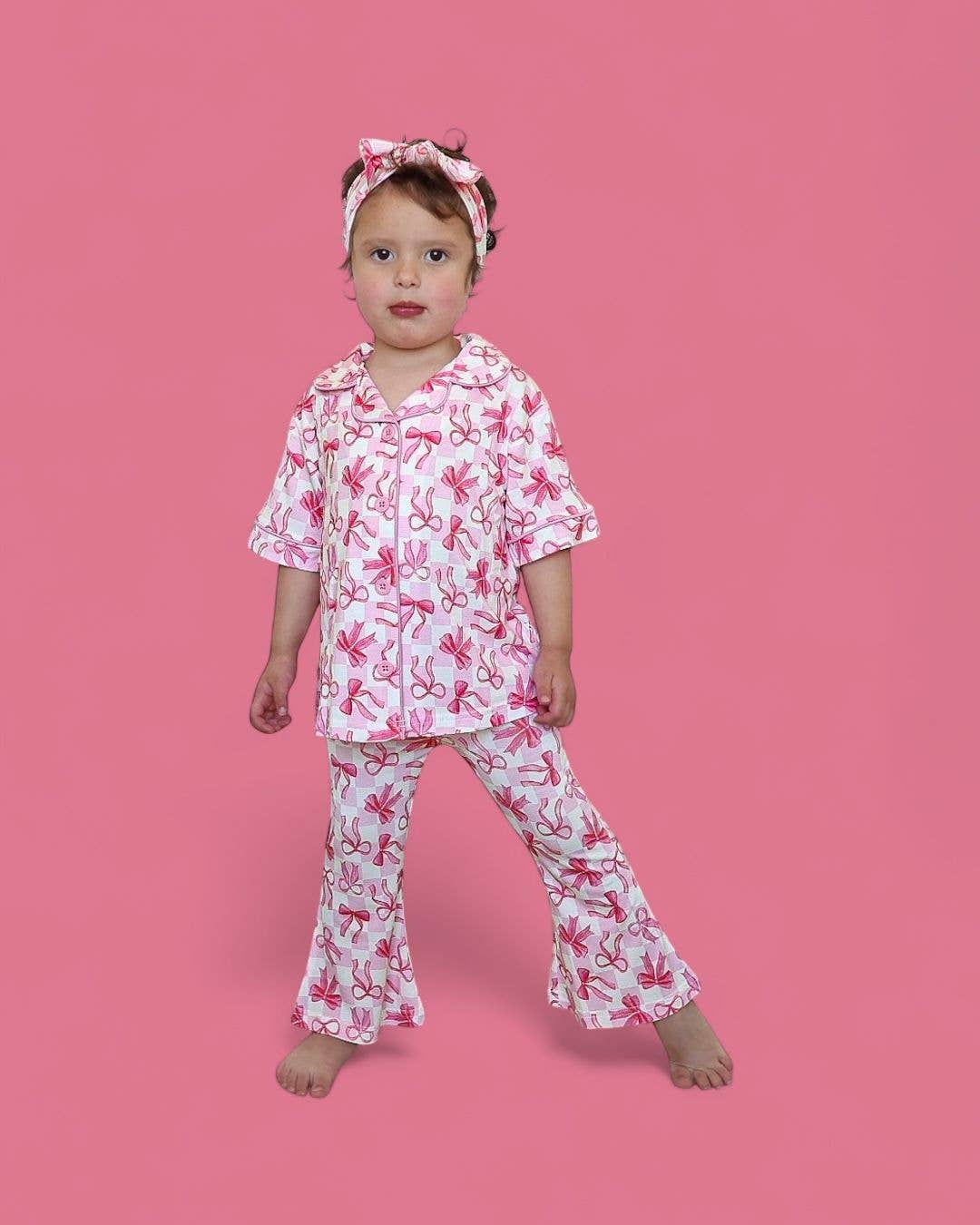 Bow Checkered Charm Dream Flare Set