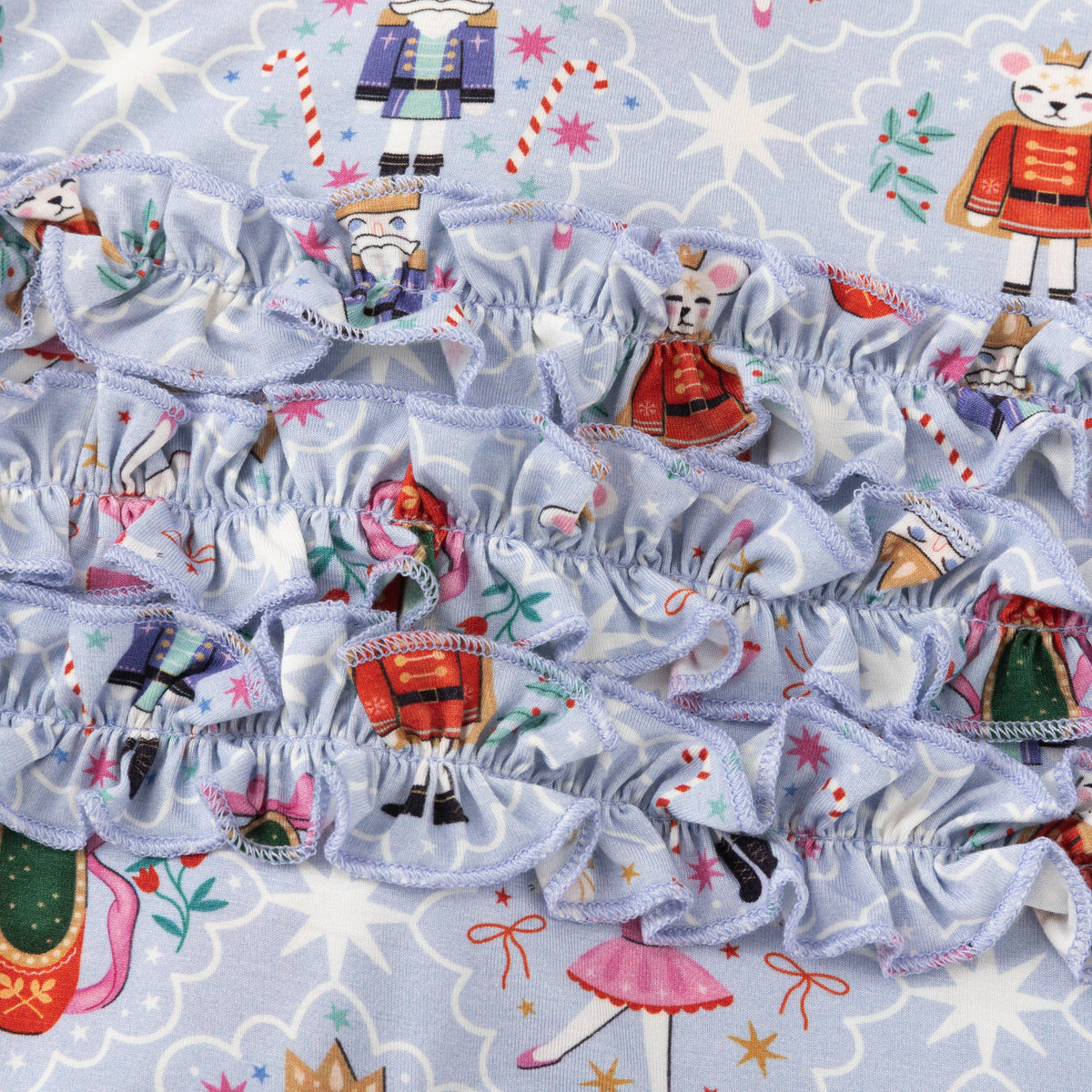 Sugar Plum Bamboo Ruffle Convertible Zip Footie