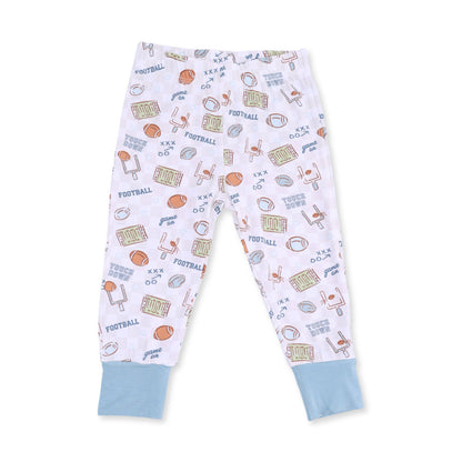 Football Check Bamboo Pajama Set