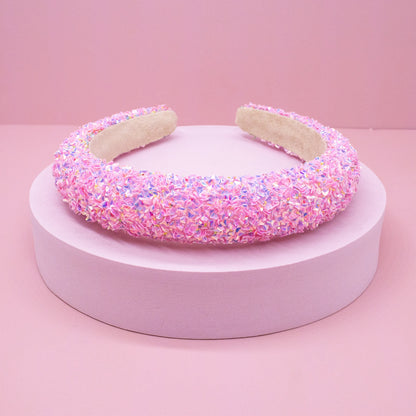 Chunky Sequin Pink Headband