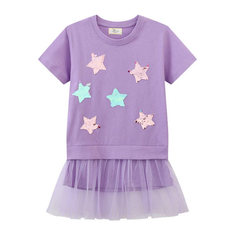 Sequin Stars Purple 2Fer Top