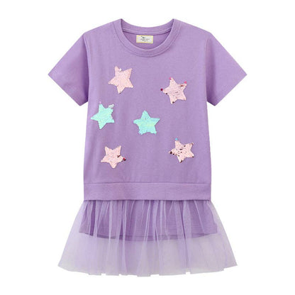 Sequin Stars Purple 2Fer Top