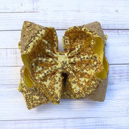 Red Sequin Hair Bow