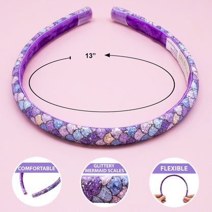 Purple Mermaid Thin Headband
