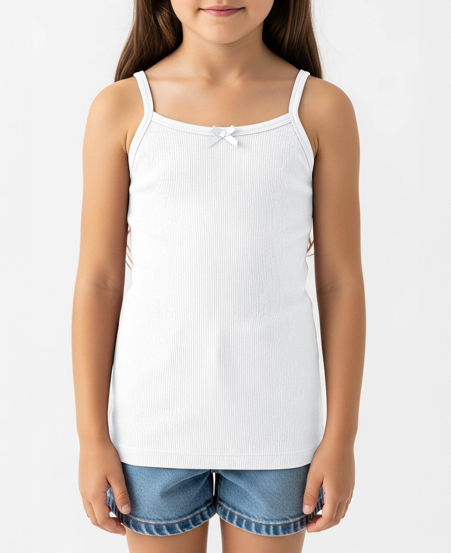 White Ribbed Cami Top
