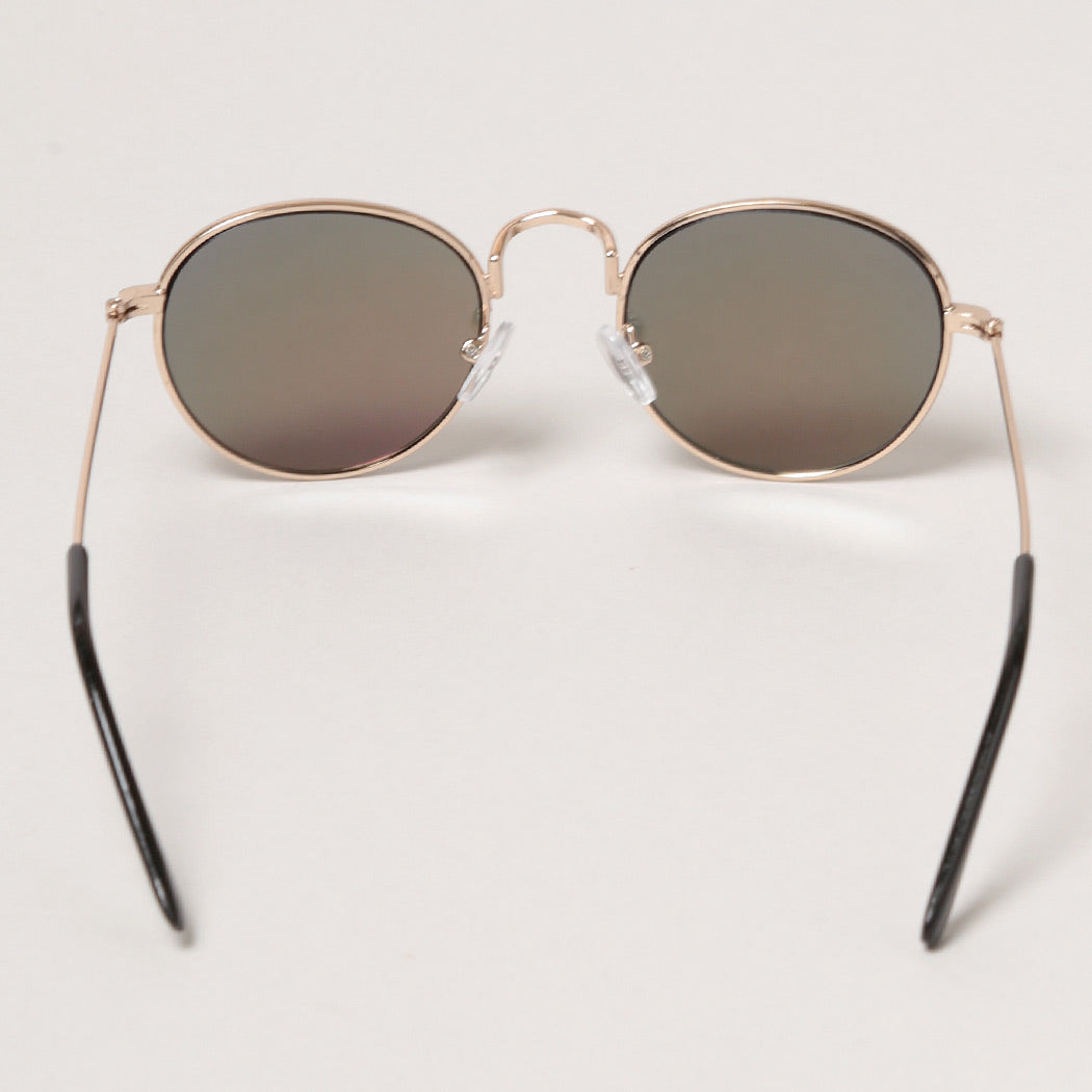 Mirrored Lens Aviator Sunglasses