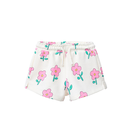 Flowery Sweatshirt + Short Set