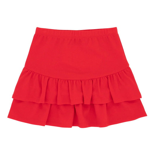 Red Peppy Ruffle Skirt