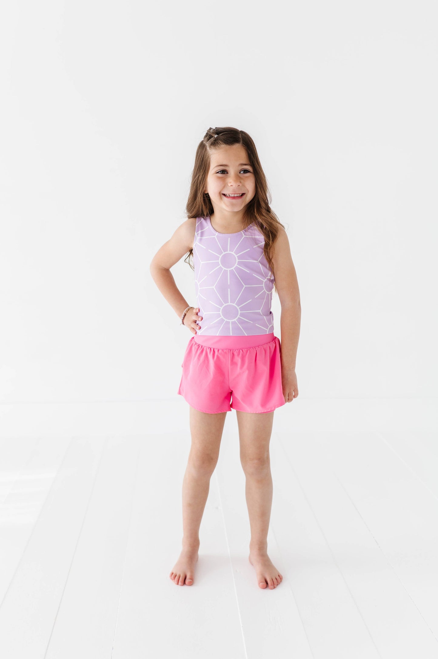 Berry Ruffle Bum Runner Shorts