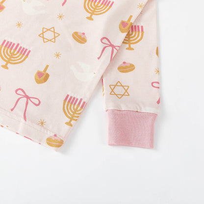 Pretty In Pink Hanukkah Bamboo Pajama Set
