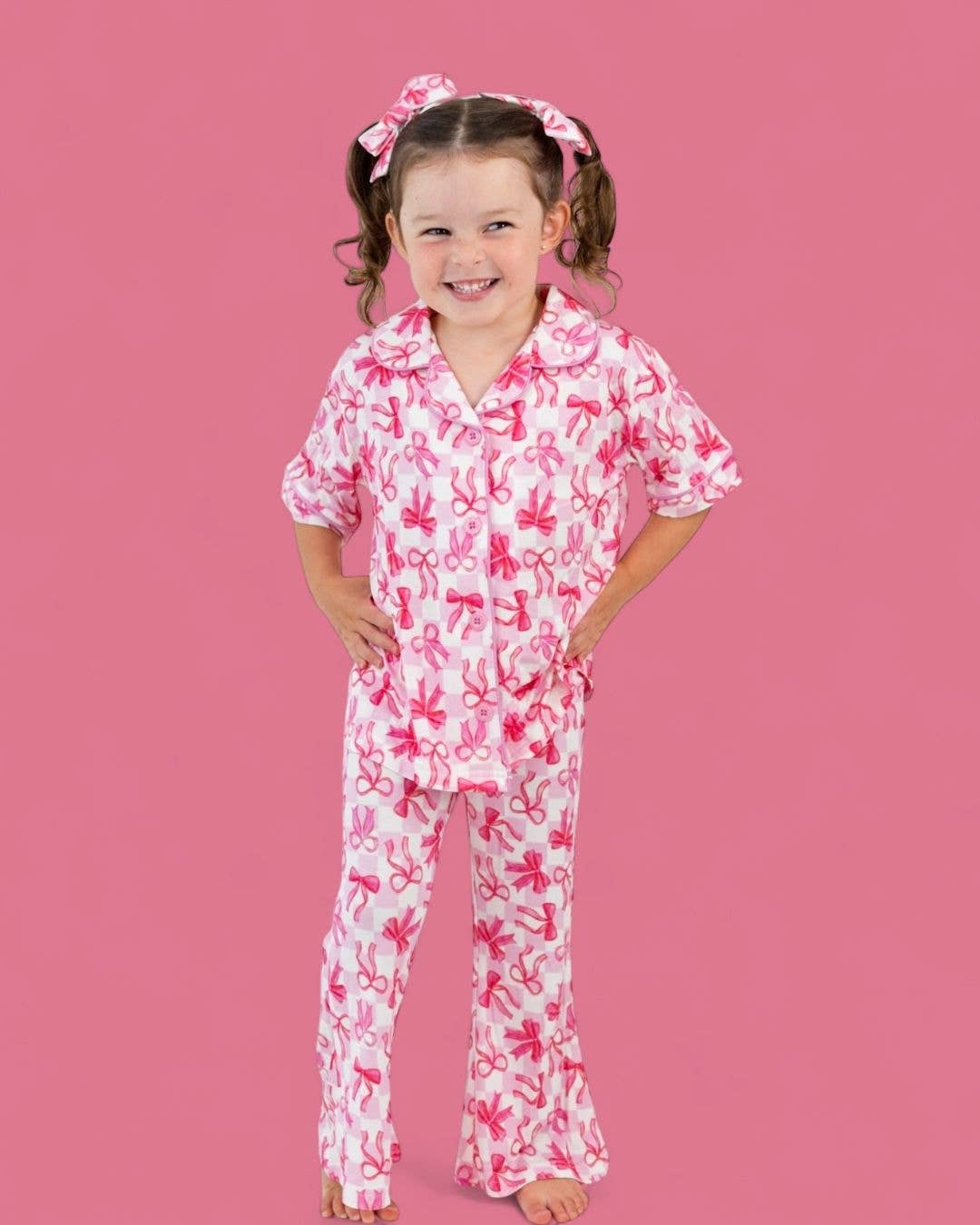 Bow Checkered Charm Dream Flare Set