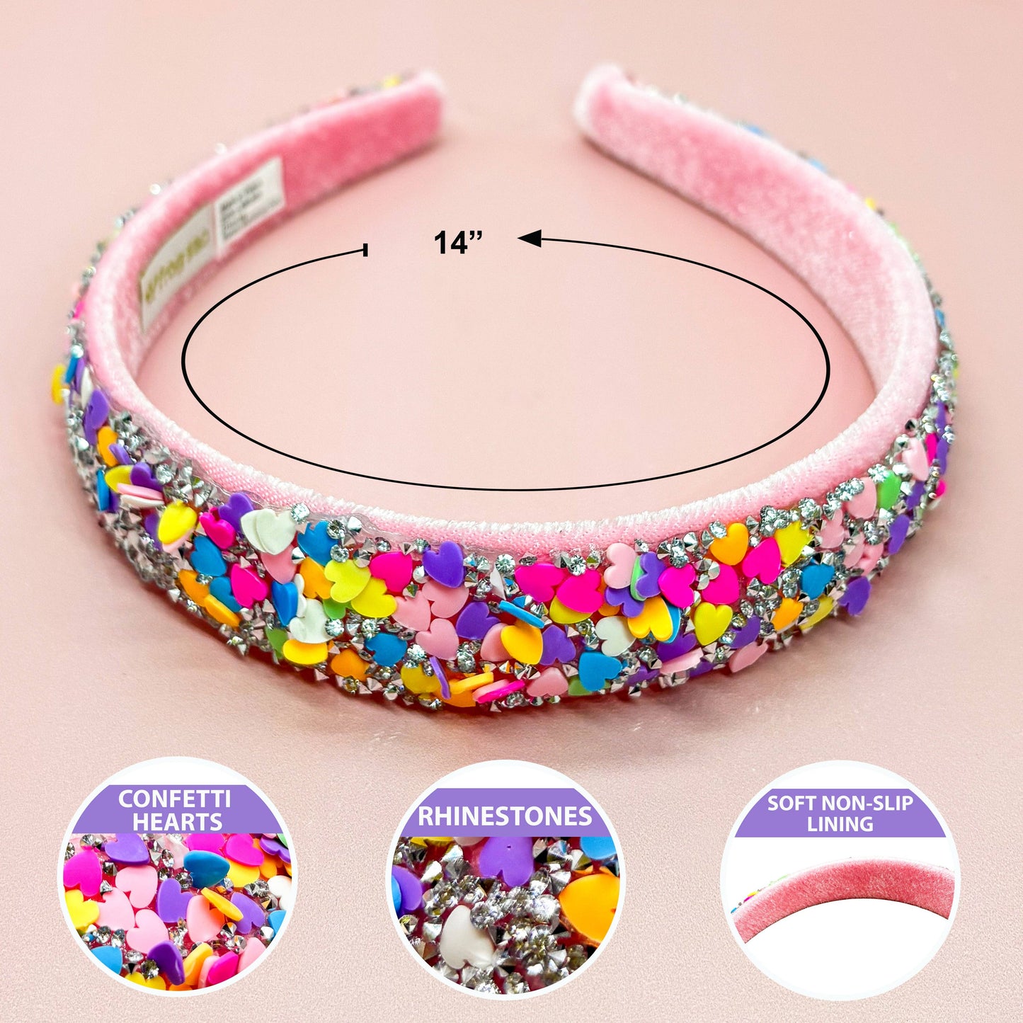 Heart Confetti Headband