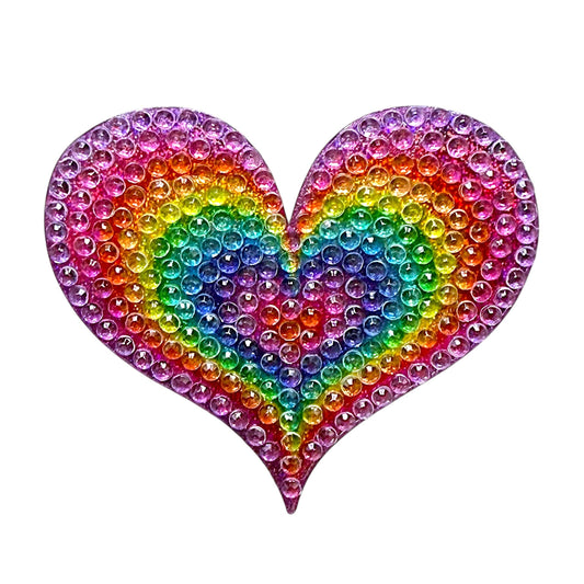 Pastel Groovy Heart Sticker