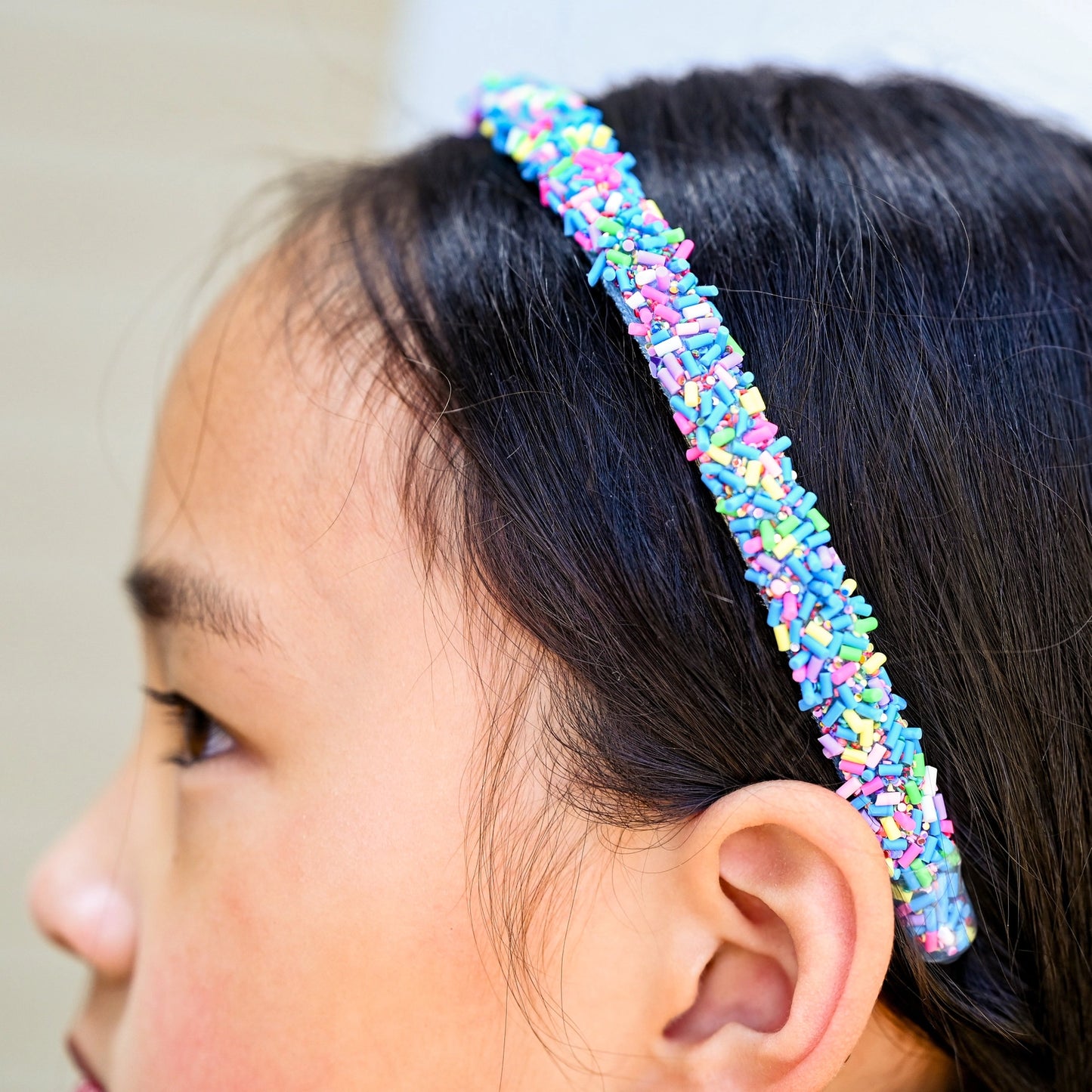 Blue Sprinkles Thin Headband