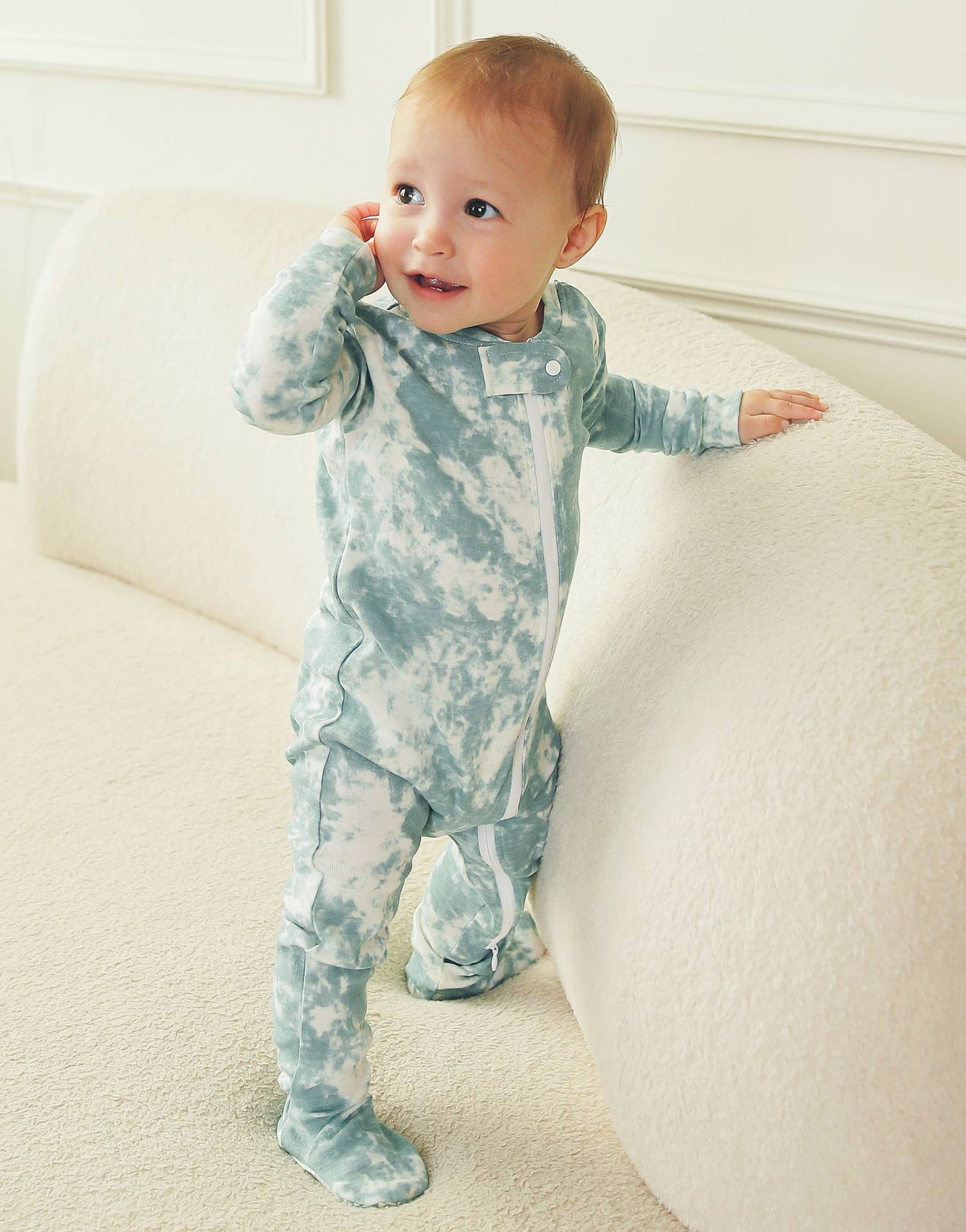 Prism Sky Cotton Zipper Footie