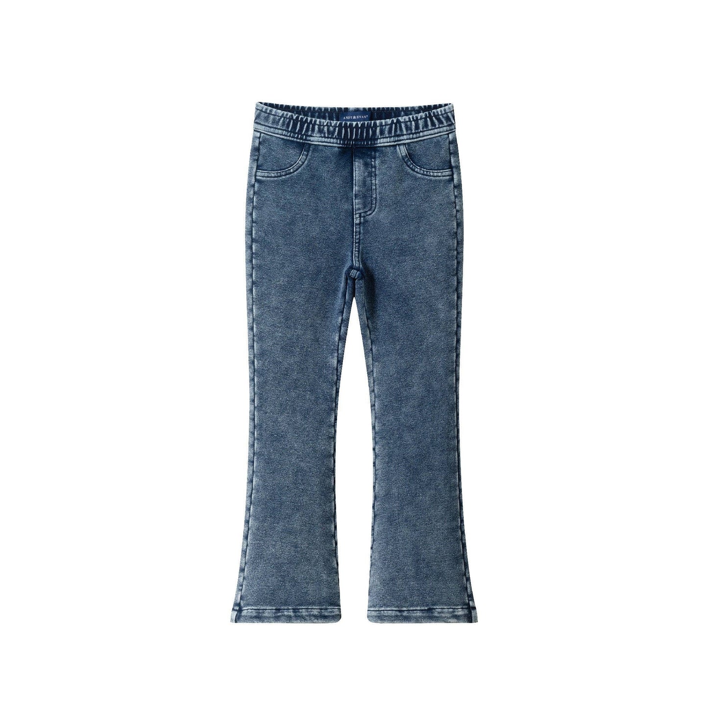 Mid Wash Knit Denim Pant