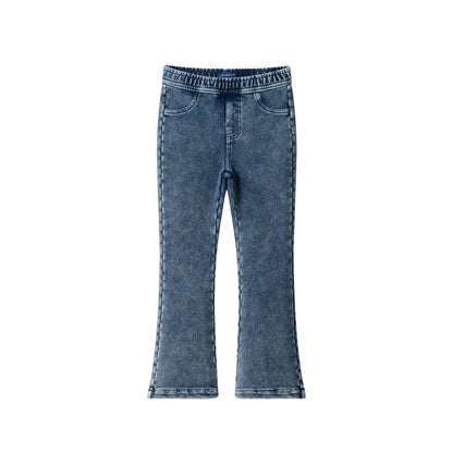 Mid Wash Knit Denim Pant